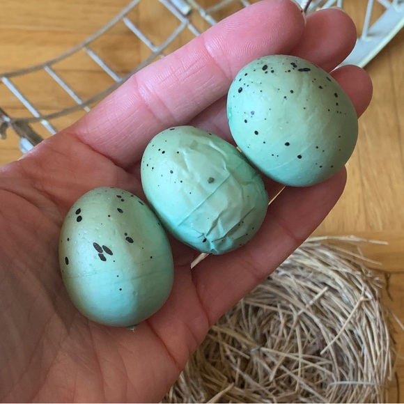 Decorative Metal Birdcage w/ Faux Nest and Eggs - Picture 12 of 16
